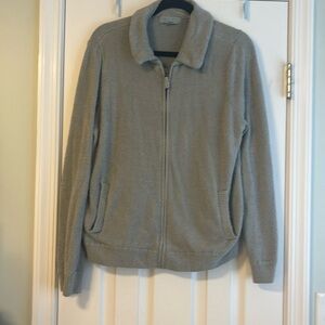 Barefoot dreams sea glass color full zip sweater size xl